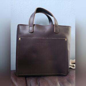 Portland leather goods grizzly mini tote